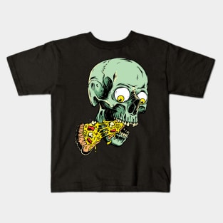 skeleton pizza Kids T-Shirt